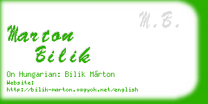 marton bilik business card